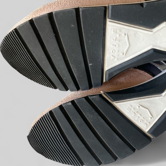 VOILE BLANCHE JULIA POWER Suede & Washed Fabric Sneakers PeachPink & Grey 40/10 - Picture 7 of 13